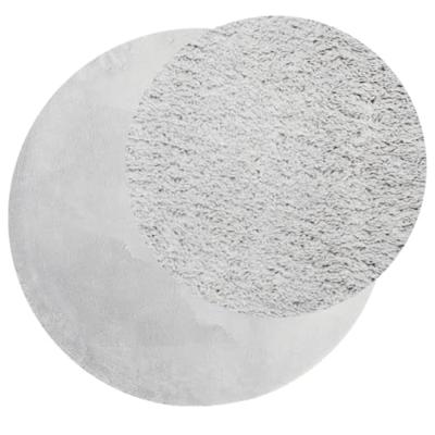 Vloerkleed laagpolig zacht en wasbaar 120 cm grijs