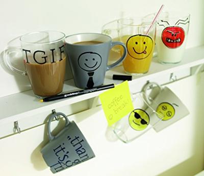 Edding porseleinstiften - set van 4 - zwart/rood/paars/roze