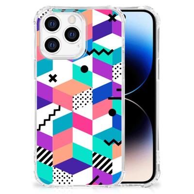 iPhone 14 Pro Shockproof Case Blokken Kleurrijk iPhone 14 Pro Shockproof Case Blokken Kleurrijk