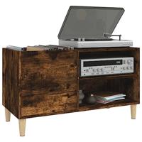 Platenkast 84,5x38x48 cm bewerkt hout gerookt eikenkleurig - thumbnail