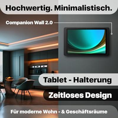 Displine Companion Wall 2.0 Tablethouder voor iPad, Air & Pro en Samsung Galaxy Tab - tablethouder met diefstalbeveiliging voor de muur - hoogwaardige afwerking en tijdloos design
