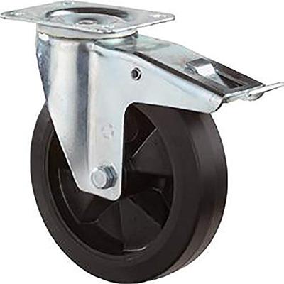 BS Rollen Zwenkwiel | wiel d. 100 mm draagvermogen 140 kg | met totale rem van massief rubber | 104x80 mm | 1 stuk - L420.B60.100 L420.B60.100 BS Rollen Zwenkwiel | wiel d. 100 mm draagvermogen 140 kg | met totale rem van massief rubber | 104x80 mm | 1 stuk - L420.B60.100 L420.B60.100