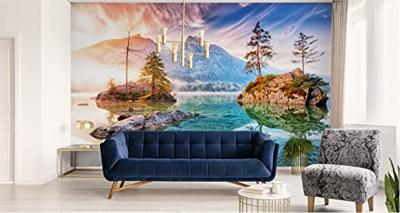Fotobehang - Meer Hindersee, Bavaria, Duitsland, premium print, inclusief behanglijm