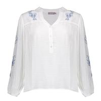 Geisha Blouse Embro 63069-14 Blouse 0 White - thumbnail