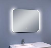 Bracket spiegel rechthoek met LED, dimbaar en spiegelverwarming 80 x 60 cm - thumbnail