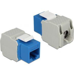 Delock 86343 Keystone-module RJ45-aansluiting > LSA Cat.6 UTP blauw