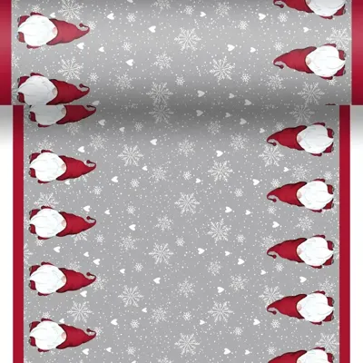 Duni dunicel 3-in-1 tafelloper winter flakes 40x480cm grijs
