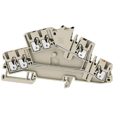 Weidmüller 2766890000 Meeretageklem 5.1 mm Push-In-klem, Steekaansluiting Donkerbeige 50 stuk(s) Piece