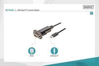 Digitus DA-70166 1m USB-C D-Sub Mannelijk Mannelijk Zwart USB-kabel - thumbnail