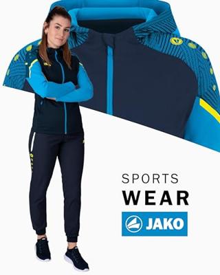 JAKO 6822D Jas Met Kap Performance Dames - Marine/Jako Blauw - 34