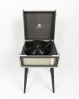 GPO Bermuda Classic Turntable USB With Removable Legs Grey Cream - thumbnail