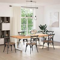 Eettafelpoten 2 st V-vormig 90x(72-73,3) cm staal wit - thumbnail