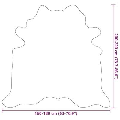 Vloerkleed 180x220 cm echte koeienhuid bruin en wit