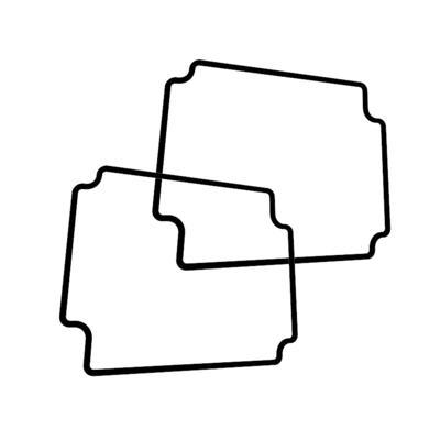 Hammond Electronics 1550Z113GASKET Afdichting Silicone Zwart (l x b x h) 150 x 64 x 2 mm 2 stuk(s)