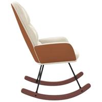 Schommelstoel fluweel crmewit - thumbnail