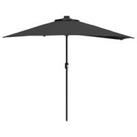 Tuinparasol Zwart 294 x 150 x 224 cm Stof - thumbnail