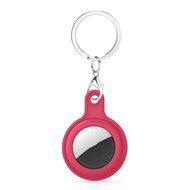AirTag case gel series - sleutelhanger met ring - donkerrood