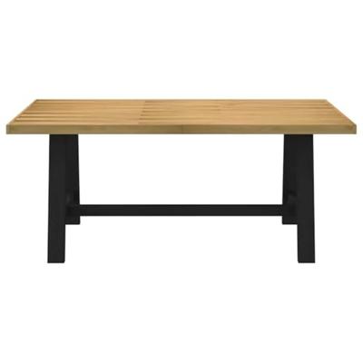 Eettafel NOAIN A-vormige poten 180x90x75 cm massief hout