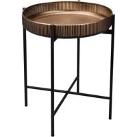 Ronde Bijzettafel Metaal 48cm - Goud/Zwart | Stijlvol en Duurzaam - thumbnail