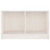 Tv-meubel 70x33x42 cm massief grenenhout wit - thumbnail