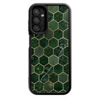 Samsung Galaxy A14 zwarte case - Kubus groen - thumbnail