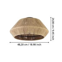 Eglo Rotan plafondlampAlderney Ø 48cm - 43784 - thumbnail