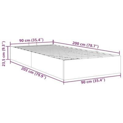 Bedframe zonder matras 90x200 cm fluweel lichtgrijs