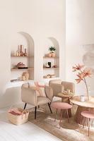 J-Line bijzettafel - ijzer - oud roze - set van 3 - thumbnail