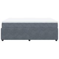Boxspring met matras fluweel donkergrijs 160x200 cm - thumbnail