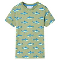 VidaXL Kindershirt 104 lichtkakikleurig - thumbnail