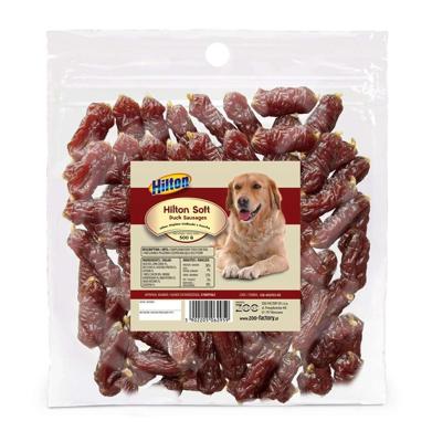 HILTON Soft duck sausages - traktatie voor hond - 500g