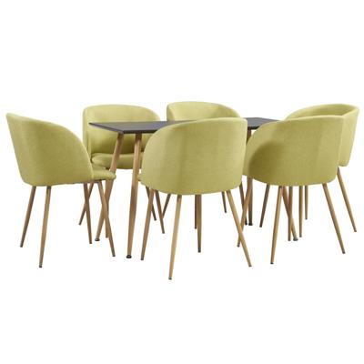 vidaXL 7-delige Eethoek stof groen