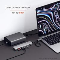 SATECHI USB-C Slank Multipoort Adapter Met Ethernet, 4K HDMI, 60W USB-C PD Opladen, 2 USB-A, SD/Micro Kaartlezers - Voor M2/ M1 Macbook Pro/Air, M2/ M1 iPad Pro/Air, M2 Mac Mini, iMac M1 (Zilver) - thumbnail