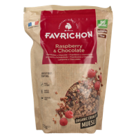 Favrichon Framboos & chocolade crunchy muesli 375 Gram - thumbnail