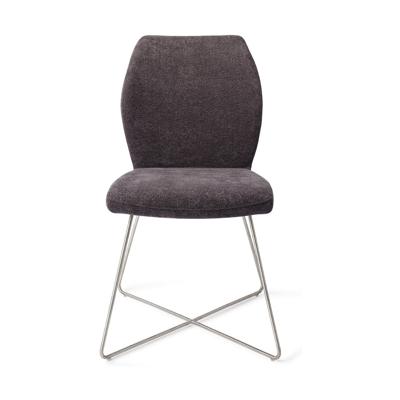 Jesper Home Eetkamerstoel 'Ikata' Cross Steel, kleur Almost Black