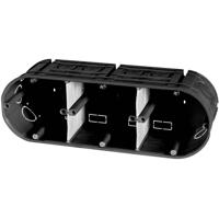 Inbouwdoos 3 voudig oranje muur elektra - thumbnail