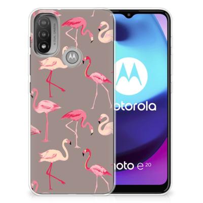 Motorola Moto E20 | E40 | TPU Hoesje | Flamingo