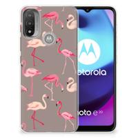 Motorola Moto E20 | E40 | TPU Hoesje | Flamingo - thumbnail