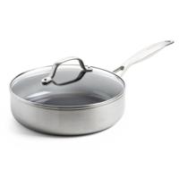 GreenPan Geneva hapjespan 24cm met deksel Pan Zilver - thumbnail
