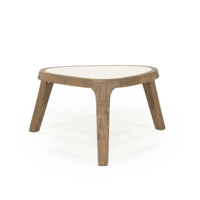 Eleonora Organische Salontafel 'Fred' Marmer en mangohout, 51 x 60cm Eleonora Organische Salontafel 'Fred' Marmer en mangohout, 51 x 60cm