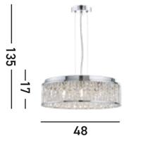 Searchlight Designvolle hanglampElise Ø 48cm - 8337-7CC - thumbnail