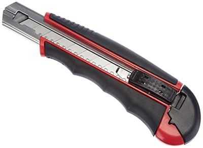 WEDO 78418 Wedo Profi-Cutter, AUTO-LOAD , 18 mm - nr. 78418 zwart/rood 1 stuk(s) - thumbnail