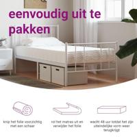 Slaapbank met matras 100x200 cm fluweel blauw - thumbnail