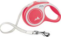 Flexi New Comfort Tape Grijs & Rood Extra Kleine 3m Intrekbare Hondenriem/Leiding voor honden tot 12kgs/26lbs - thumbnail