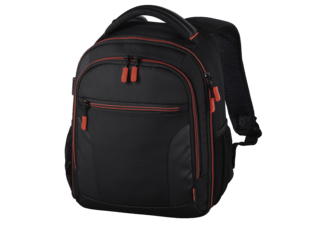 Hama Miami 00139856 rugzak voor fotoapparatuur, tas, universeel, zwart, rood, Zwart, 33 x 25 x 19 cm, Reiziger