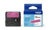 Brother BTAG-P31 labelprinter-tape Zwart op roze - thumbnail