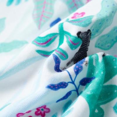 Kinderjurk 116 ecru en donkermintkleurig Kinderjurk 116 ecru en donkermintkleurig