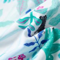 Kinderjurk 104 ecru en donkermintkleurig - thumbnail