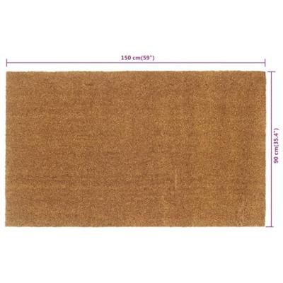 VidaXL Deurmat 90x150 cm getufte kokosvezel naturel
