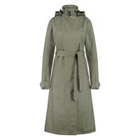 Trench Coat Long Regenjas Urban Outdoor Dames Army Green - thumbnail